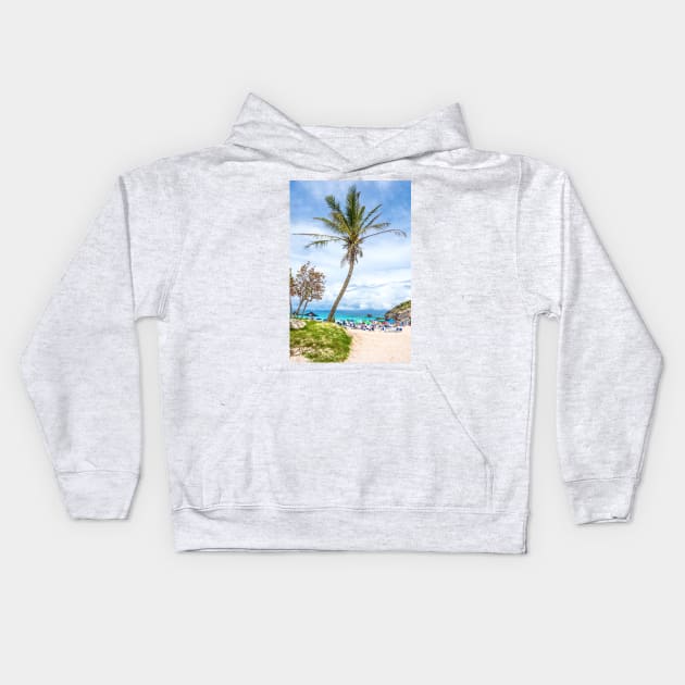 Beach Entrance Bermuda Kids Hoodie by andykazie